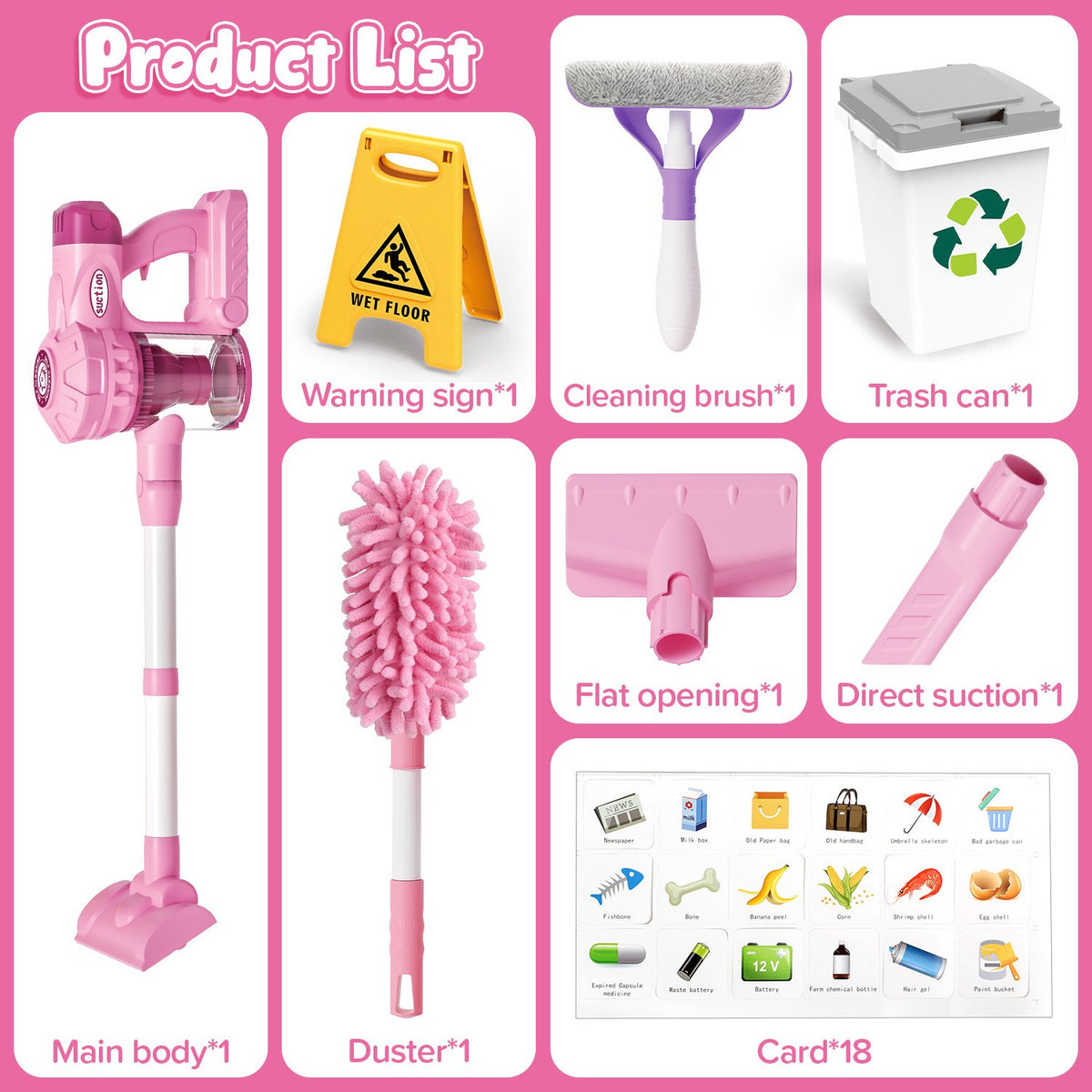 Kids Vacuum That Really Works, Toy Vacuum Cleaner for Toddlers Ages 3 4 5 6 Years, Christmas Birthday Gift for Little Girls.