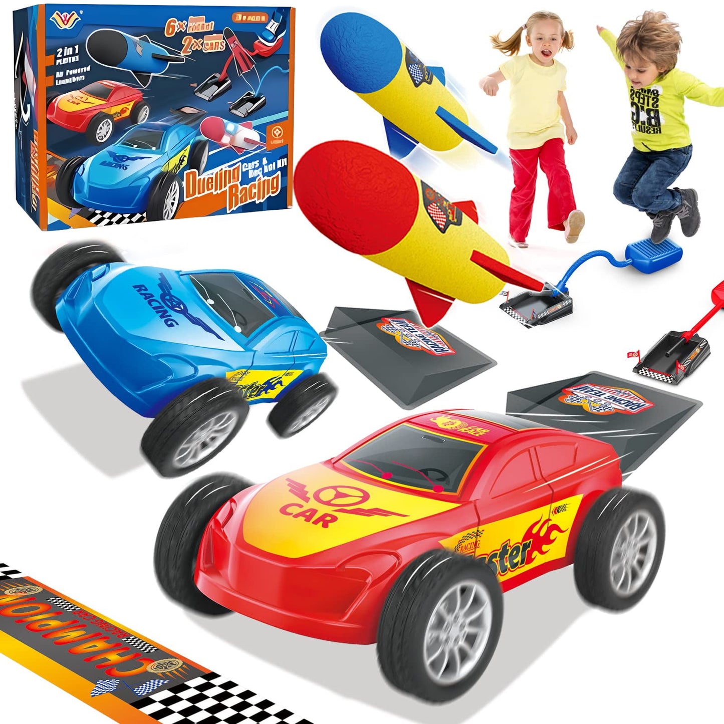 Car Rocket Launcher Toy for Kids£¬Car 2 in 1 Rocket Toy and Gift for Boys Girls 3 4 5 6 Years Old