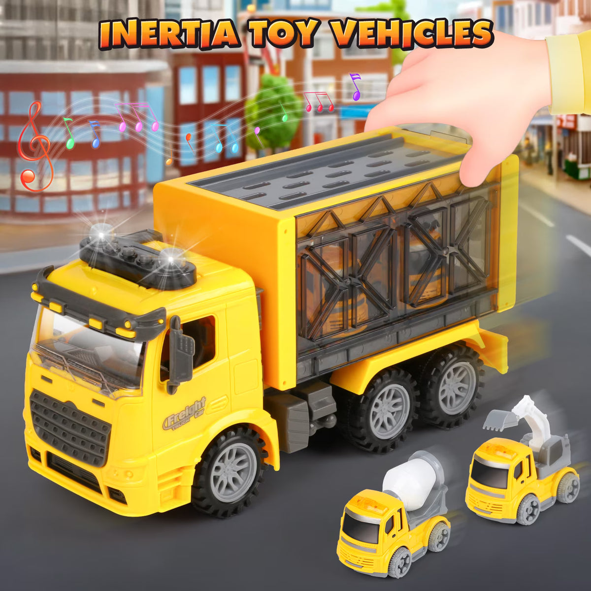 Construction Truck Toys for Boys Ages 3 4 5 6 Years, Play Vehicle Construction Truck, Christmas Birthday Gift for Boys 3 4 5 6 Years Old.