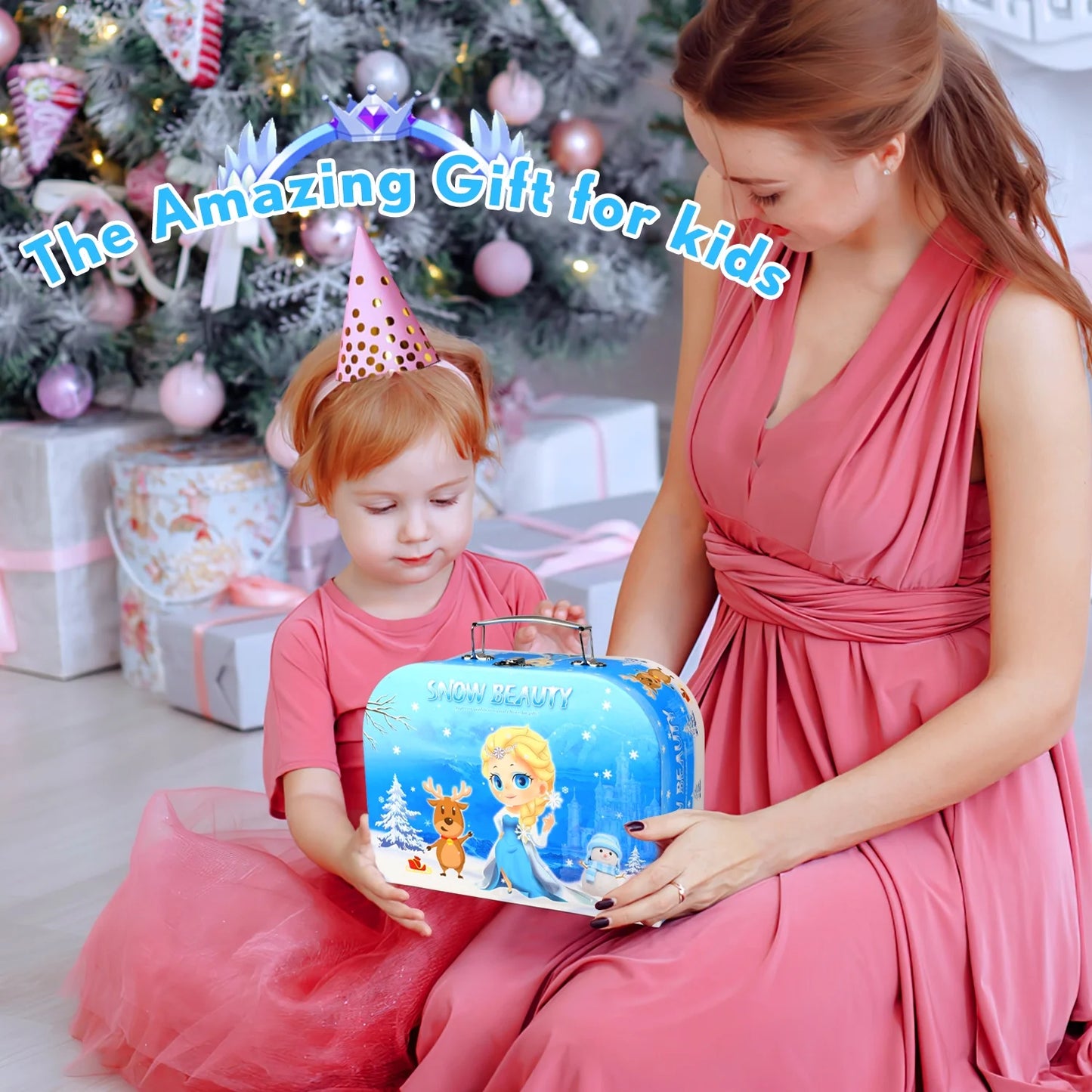 50PCS Frozen Toys for Girls 3-6 years, Princess Tea Set for Little Girls Ages 6 7 8 9+ Years, Pretend Play Toys Gift for Girls Birthday Christmas.