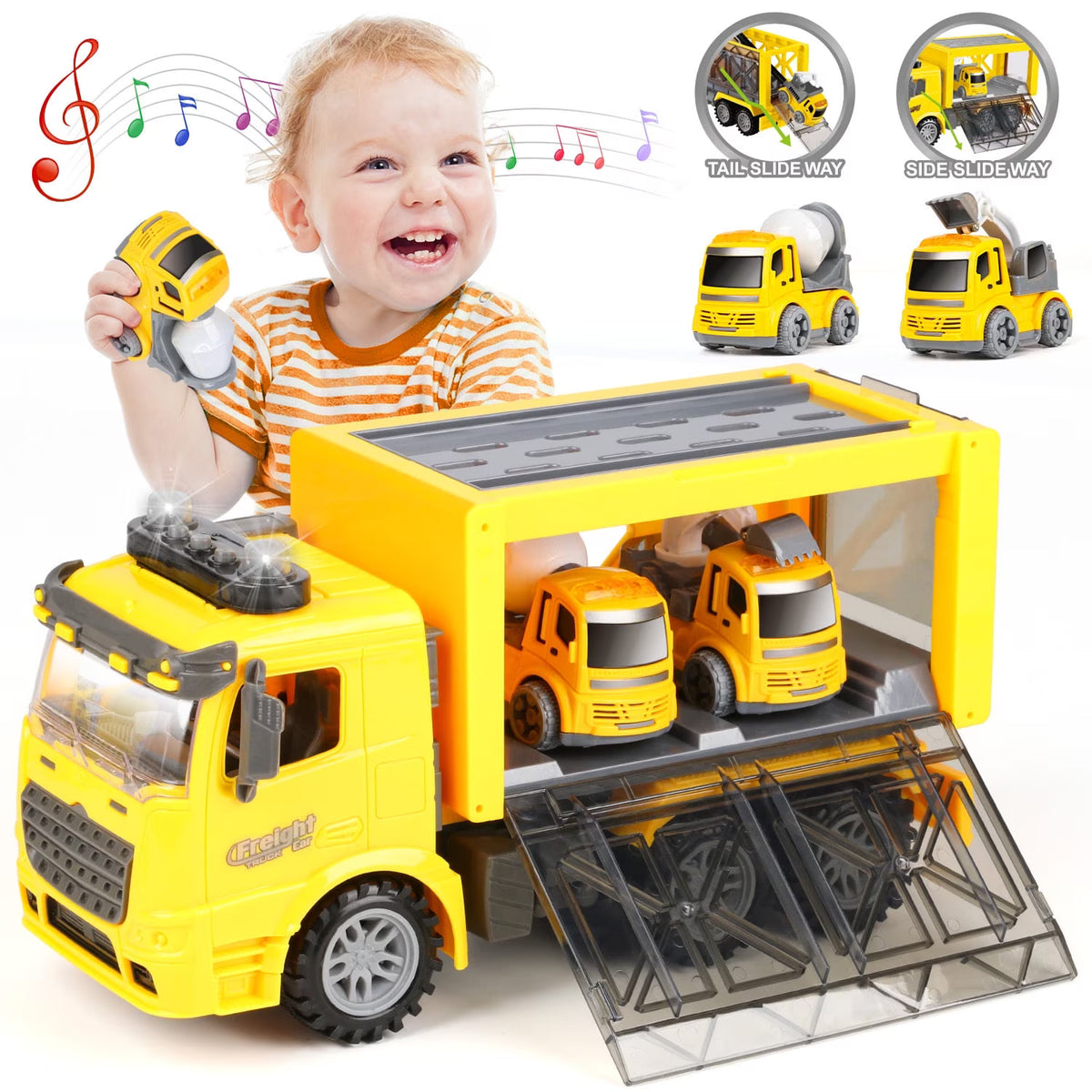 Construction Truck Toys for Boys Ages 3 4 5 6 Years, Play Vehicle Construction Truck, Christmas Birthday Gift for Boys 3 4 5 6 Years Old.