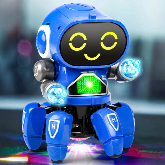 Kids Robot Toys, Smart Electronic Robot Dancing Walking for Toddler, Intelligent Educational Toys with Music/Light, Birthday Gifts for Ages 3 and up Boys and Girls(Blue)