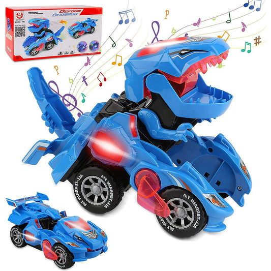 Transforming Dinosaur Car Toys,2 in 1 Automatic Dinosaur Transform Car Toy,Dinosaur Transformer Toy for Kids 3 Year Old and Up