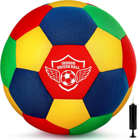 HopeRock Indoor Soccer Ball, Size 4 Soft Foam for Toddlers and Kids, Silient in House, for Youth Boys and Girls Aged 3-12 Years Old