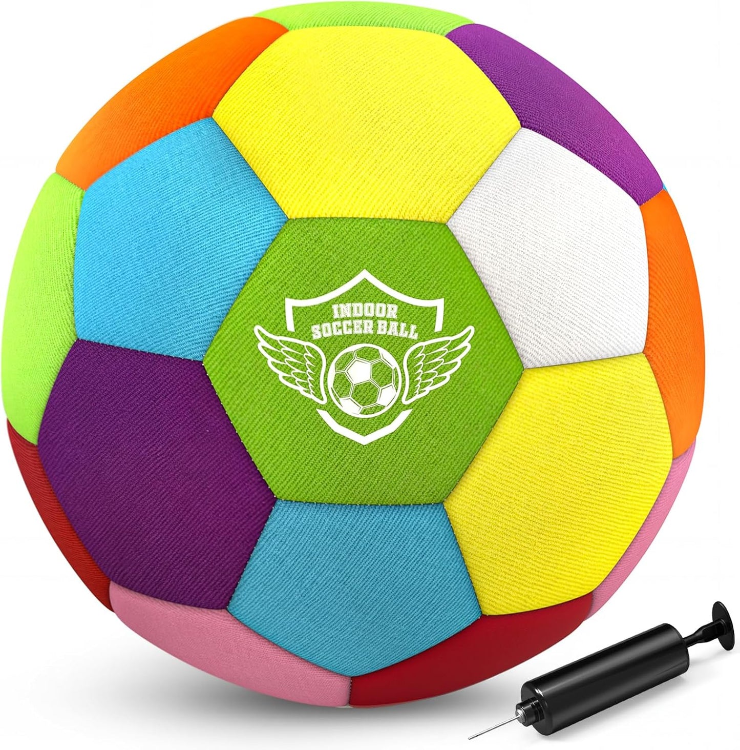 HopeRock Size 4 Indoor Soccer Ball -Soft Silent Foam Size 4 with Realistic Bounce for Youth Skills Practice, Dribbling & Juggling, for Home Use, Ideal Soccer Gift for Kids 3-12