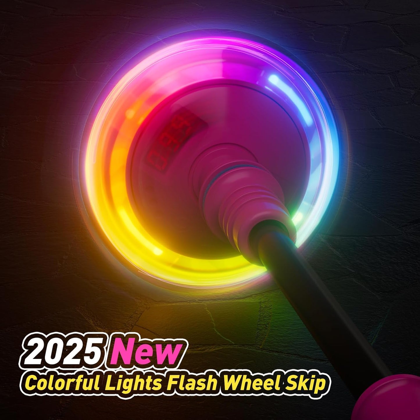 HopeRock Skip Ball Toy for Girls Ages 6-10,Girl Birthday Gifts,3 Fun Modes,Flashing Light-Up Wheel,LED Digital Counter,Replaceable Battery,Girl Birthday Gifts for Age 6-10+