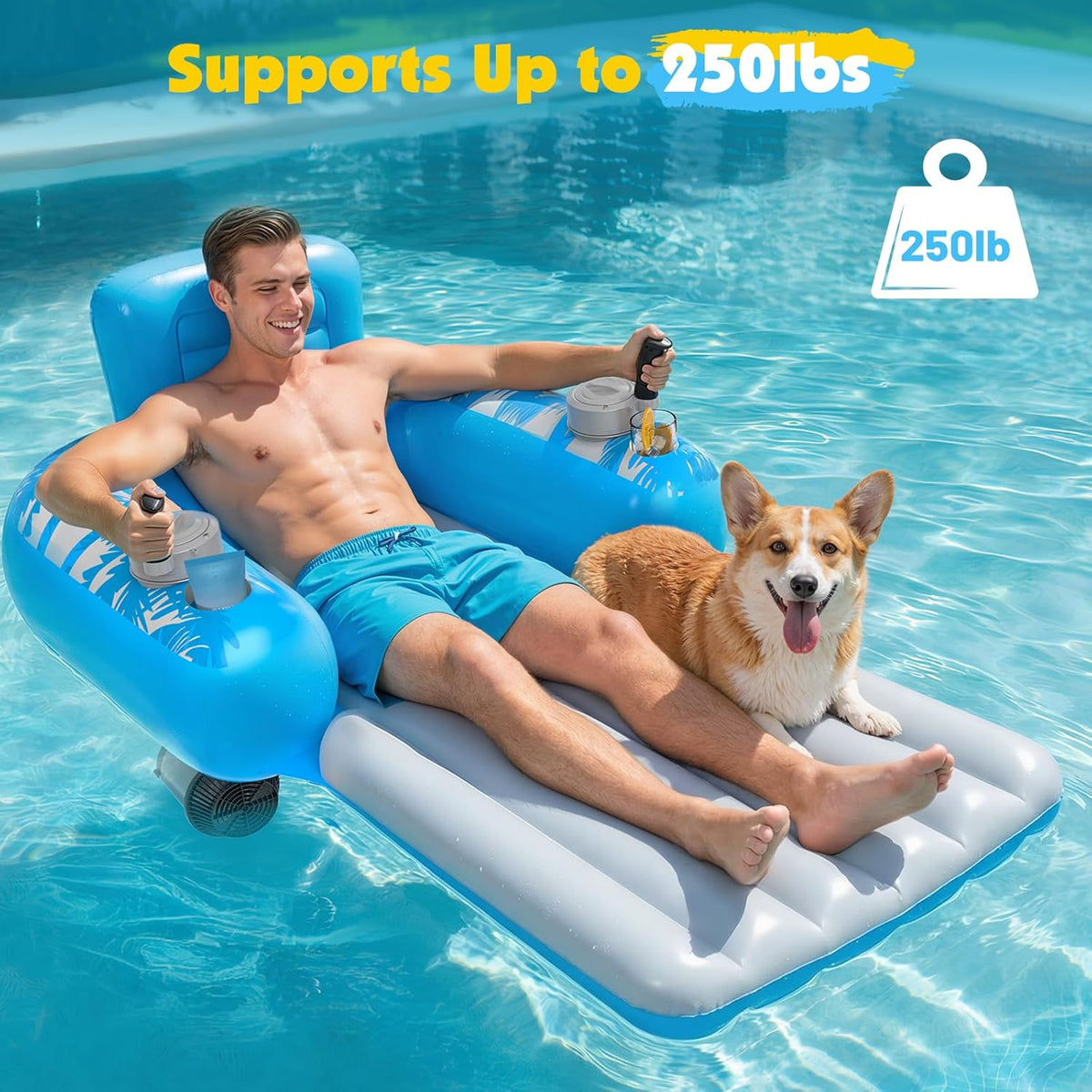 Motorised Floaties HopeRock Inflatable Motorized Pool Floats for Adults - Rechargeable Po ...