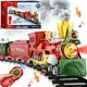 Train Set Toy, Electric RC Train Track W/ Cargo Vehicle, Lights & Sounds, Steam Locomotive Engine Train Toy, Christmas Gift for Kids, Boys & Girls 3-12 Years