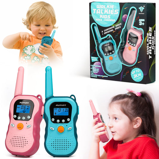 Walkie Talkies for Kids, 3 Miles Long Range Handheld Walkie Talkies Durable Outside Toy, Birthday Gifts Adventure Game Camping for 3+ Boys Girls