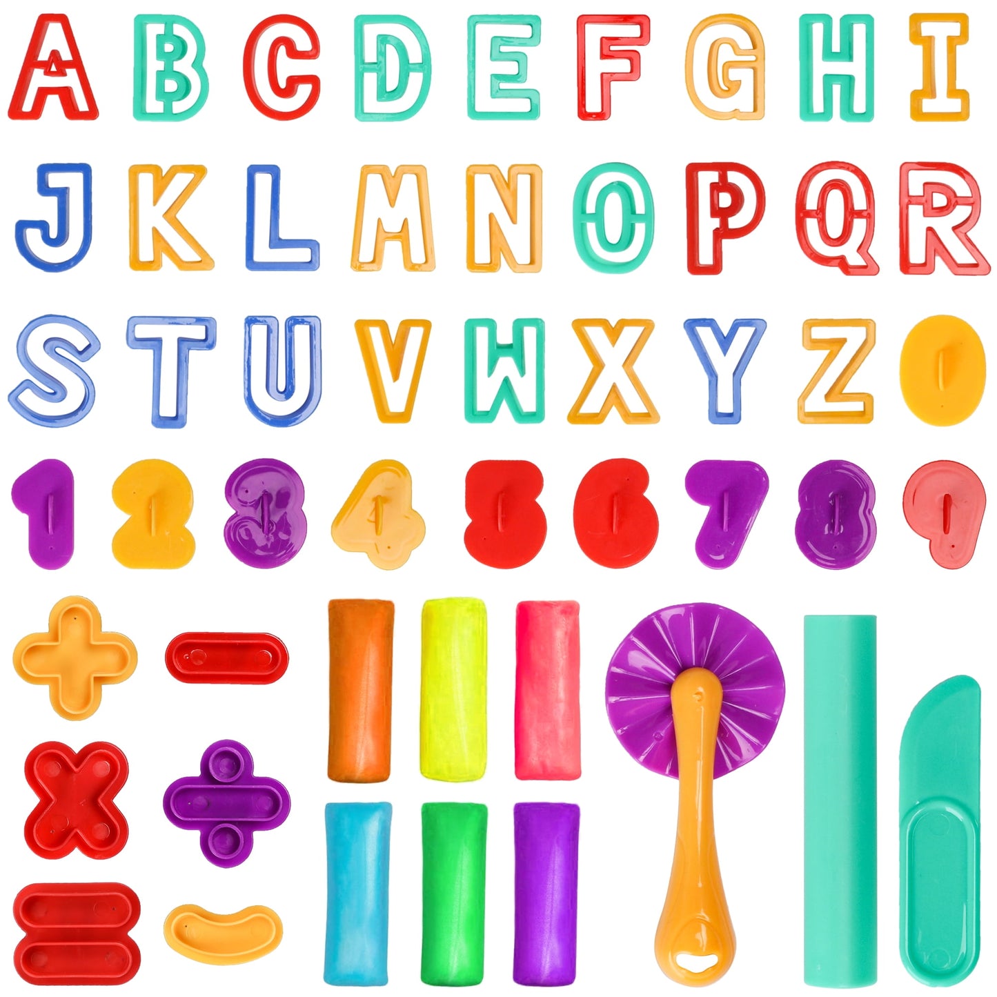 49 Pcs Letters & Numbers Color Play Dough Set for Toddlers- The Ultimate Way to Learn and Play with Numbers