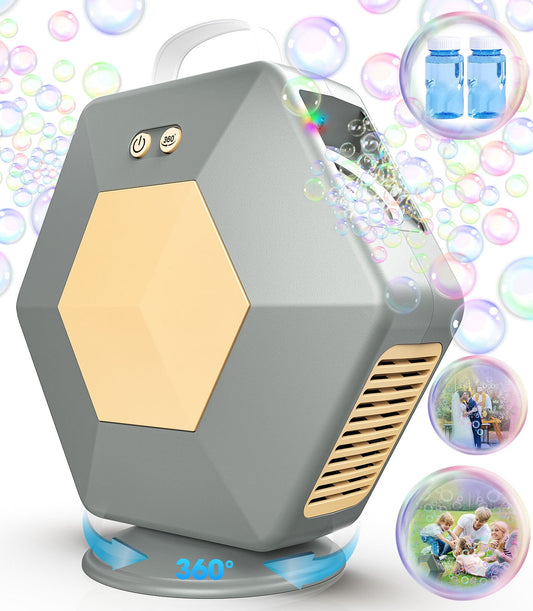 Bubble Machine Blower for Kids, Automatic 360¡ã Bubble Blower 16000+/min Bubble Maker Toy for Outdoor/Indoor Party Gift