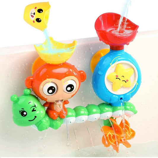 Bath Toys for Toddlers, Preschool New Born Baby Bathtub Water Toys, Durable Interactive Multicolored Infant Toy, 2 Strong Suction Cups
