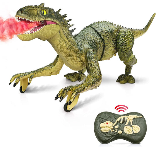 Remote Control Dinosaur Toys for Boys, Roaring Walking Remote Control Tyrannosaurus Dinosaur, LED Light and Sounds