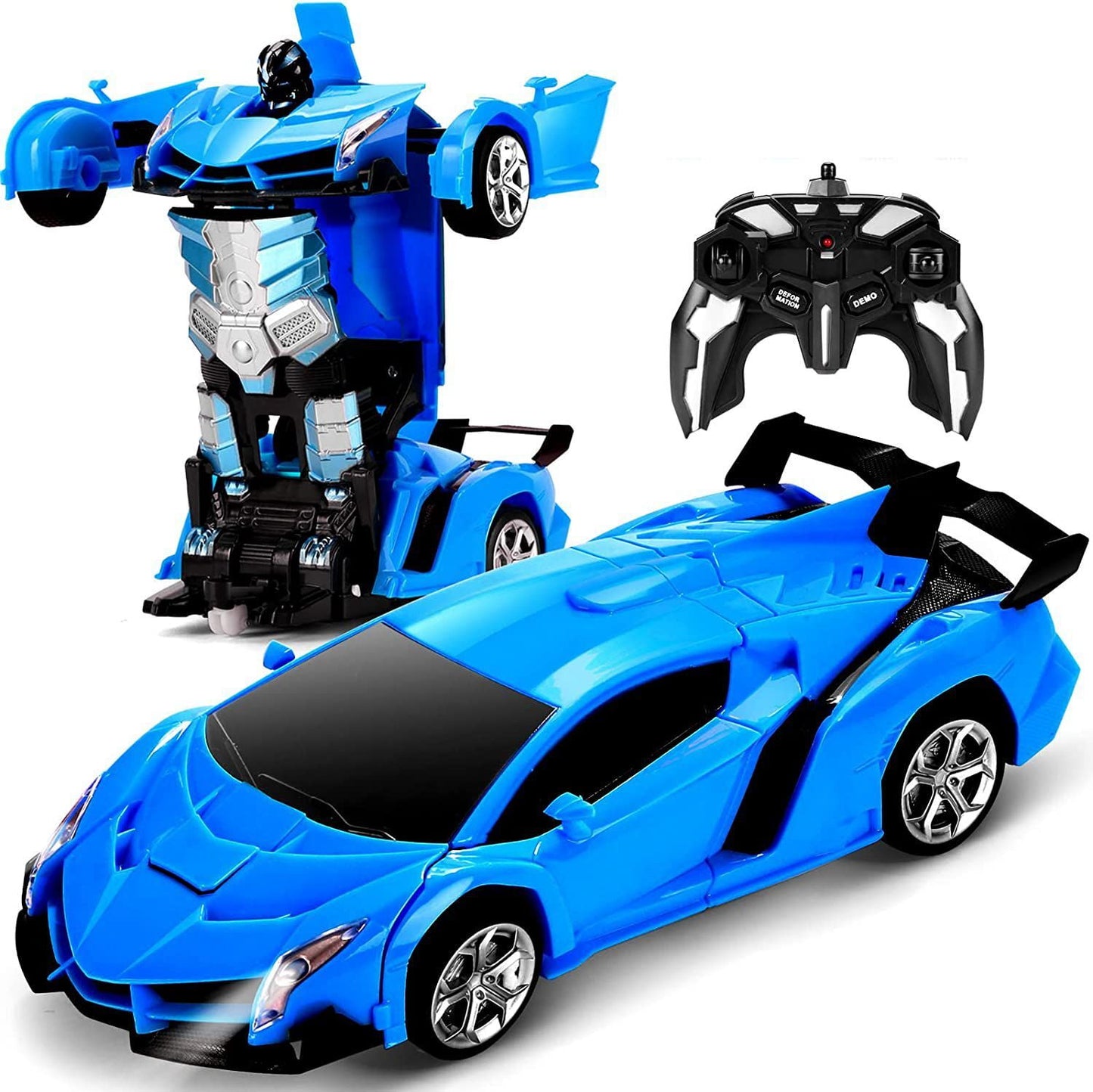 2.4Ghz 1:18 Transform Robot RC Cars for Kids, Remote Control Car,  Rechargeable 360¡ãRotating Stunt Race Car Toys for Kids Boys