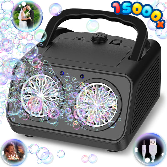 Bubble Machine, Advanced Automatic Bubble Blower for Kids' Bubble Toy Fun, Simultaneously Generating 3000+ Bubbles per Minute, Indoor & Outdoor Use