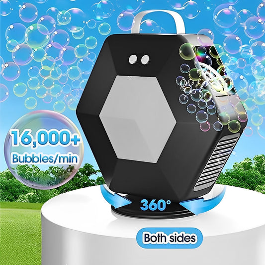 Bubble Machine for Kids Toddler Adult, 16000+ Bubbles/Min, Automatic 360¡ã Rotate Bubble Maker , Rechargable Bubble Blower Toy for Outdoor Parties