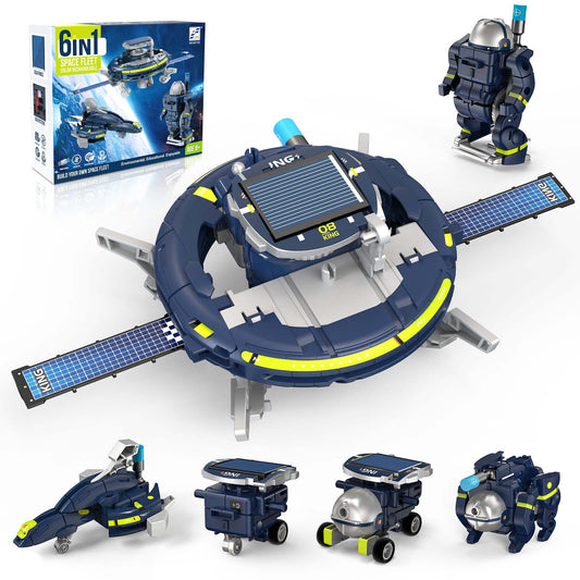 STEM Toys 6-in-1 Space Solar Robot Kit,Educatoinal Learning Science Building Toys Gift for Kids Age 8 and Up