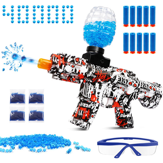 Gel Ball Blaster,Water Bead Blasters with 40000 Water Beads Outdoor Games Toys for Activities Team Game for Adults and Kids Ages 12+