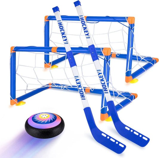 Hover Soccer Hockey Set for Kids,Hover Hockey Game with 2 Goals Hover Ball,Fun Family Indoor Hockey Gifts for 4-12 Year Old Boys