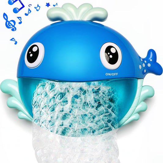 Whale Bubble Bath Toy for Kids, Swimming Pool Bubble Maker for Bathtub toys, Musical Foam Blower Bubbling Machine for Baby Boys Girls 18 Months Up