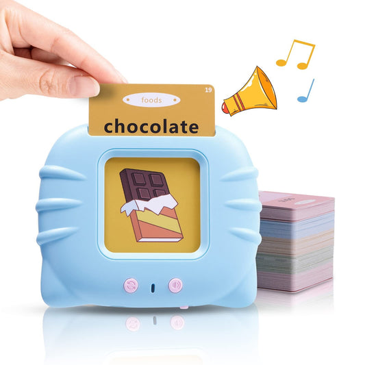 Talking Flash Cards for Toddlers, Educational Toys for 1 2 3 4 Year Old with Animals , Montessori Toys with 112 Learning Cards Machine for Ages 1-4