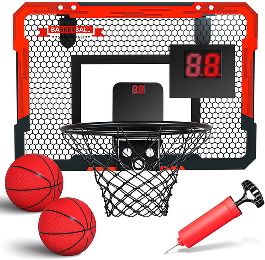 Indoor Basketball Hoop Set with Electronic Scoreboard - Fun and Interactive Outdoor Basketball Toys for Kids