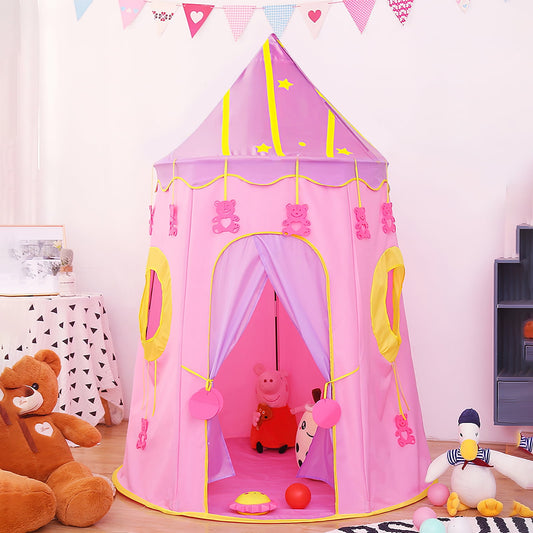 Princess Play Tent for Kids, Indoor & Outdoor Pop up Castle Playhouse Tent for Girls,Toys for Toddlers Ages 1 2 3 4 5+.