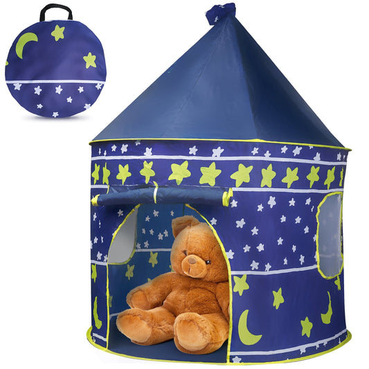 Imaginative Blue Kids Tent, Foldable Into A Carrying Bag, Indoor and outdoor Play Tent for kids